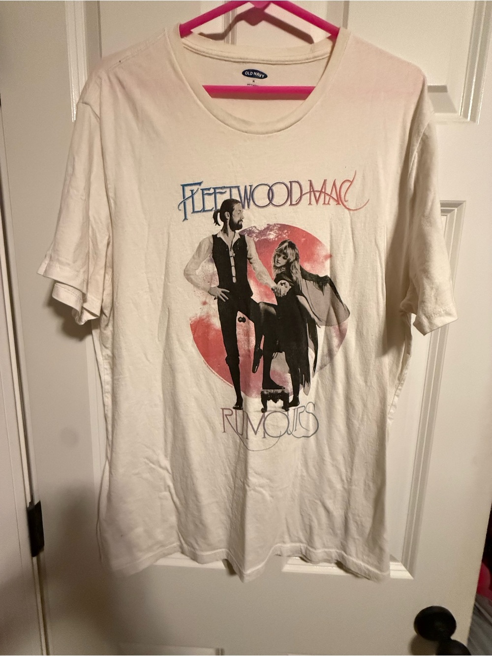 Old Navy White Fleetwood Mac 'Rumours' Short Sleeve Graphic Tee